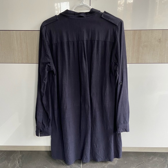 Navy Zara Shirt Dress - Picture 4 of 5